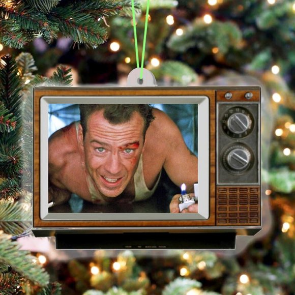 TV Set Die Hard Movie John McClane Vent Retro Christmas Tree Holiday Ornament NW